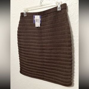 NWT Vivienne Tam Womens Petite PS S Urban Jungle Sweater Mini Skirt Earth Green